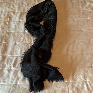 J. Jill Black Metallic Scarf